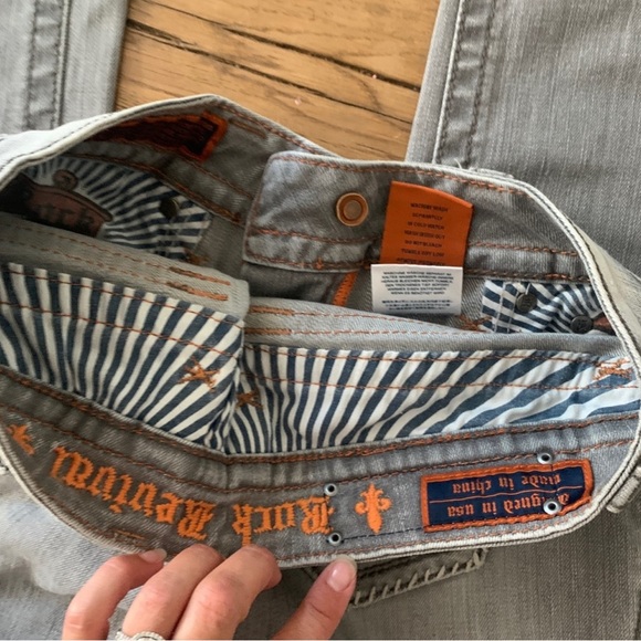 Rock revival Celine straight jeans denim grey 27 - Picture 7 of 10